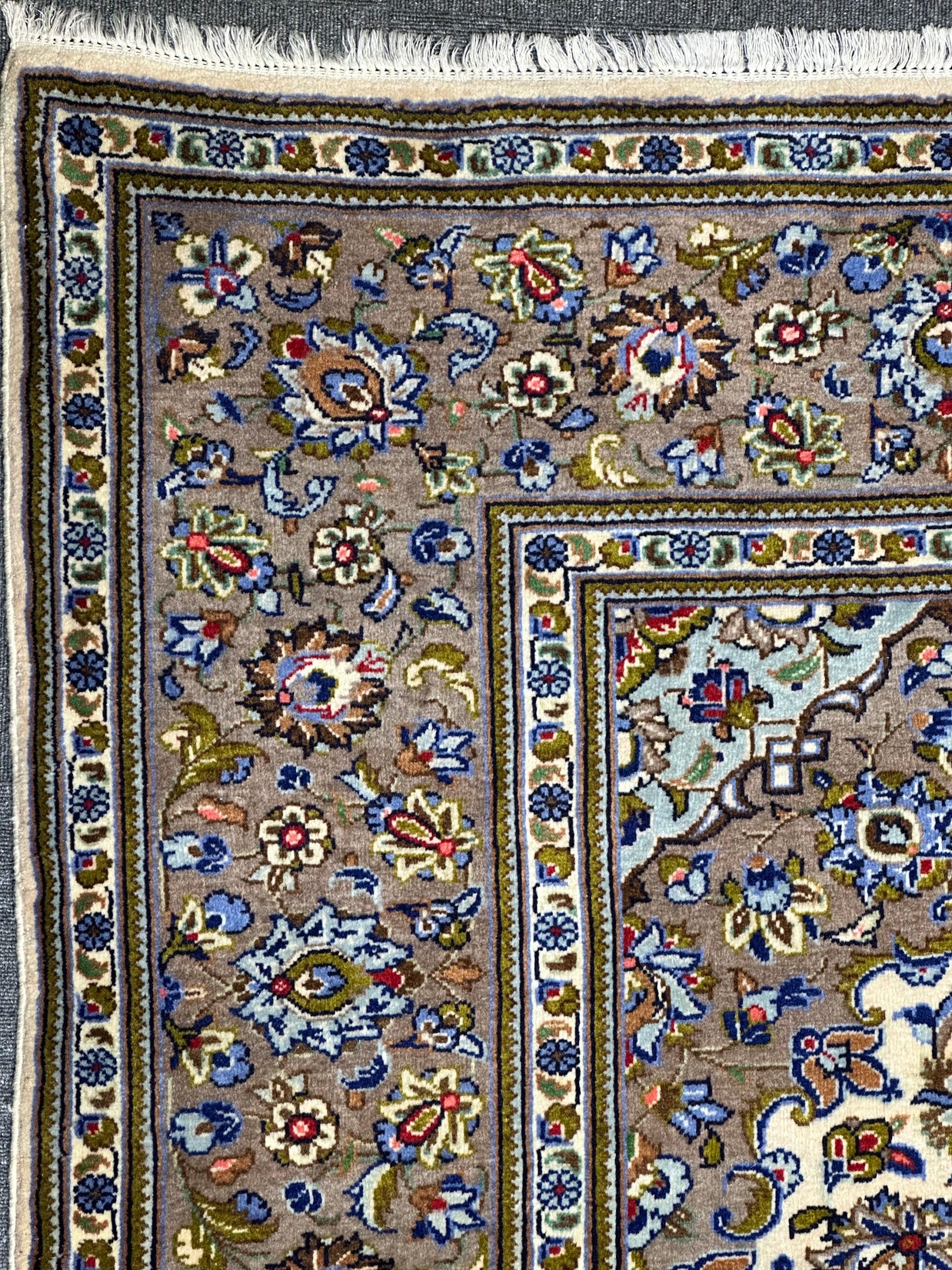 Persian Kashan Natural Dye Handmade Rug From Persia