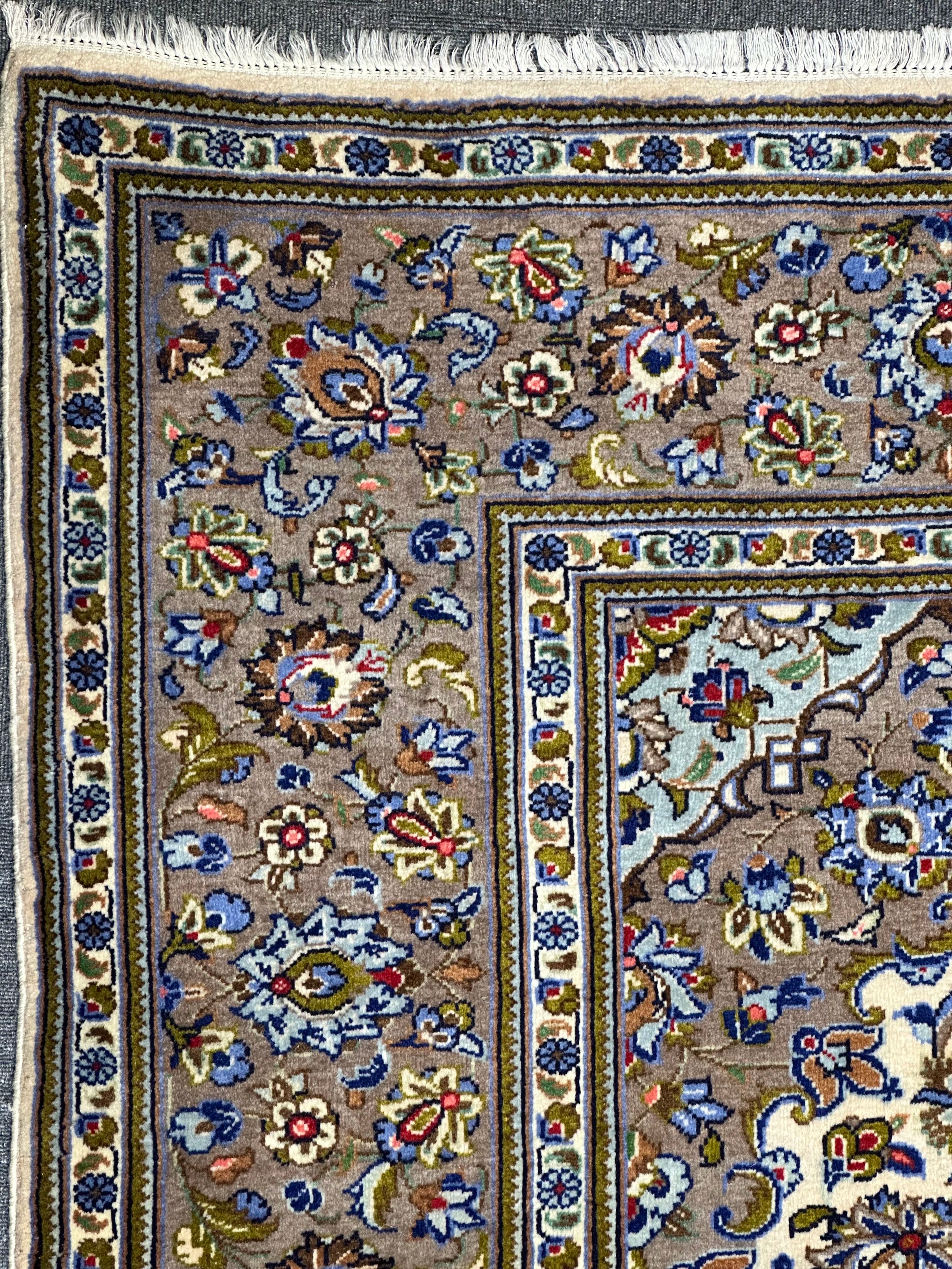Persian Kashan Natural Dye Handmade Rug From Persia