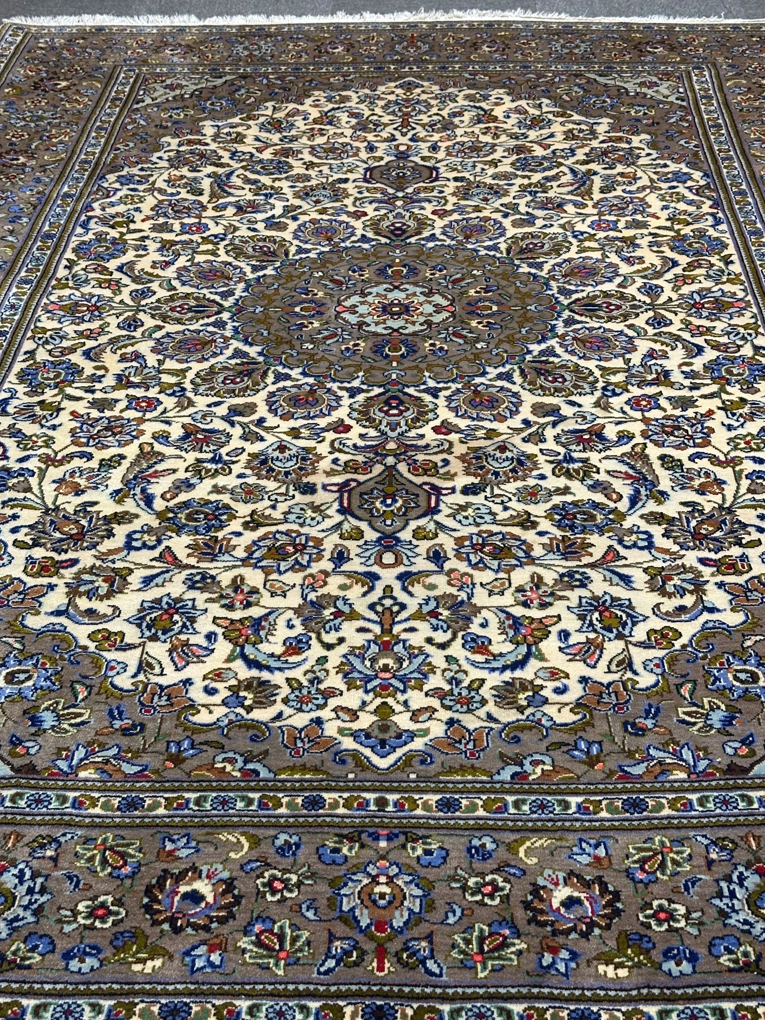 Persian Kashan Natural Dye Handmade Rug From Persia
