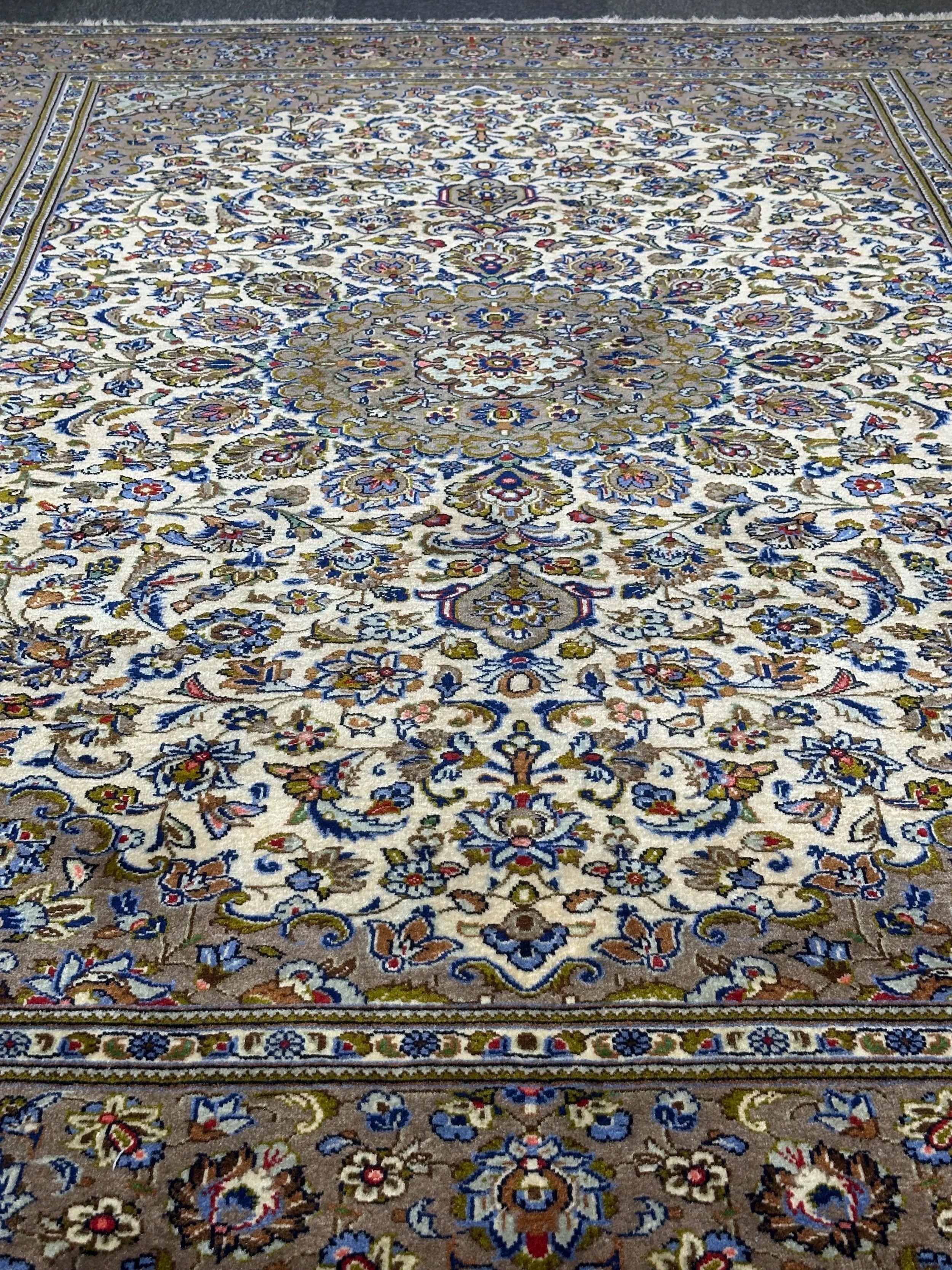 Persian Kashan Natural Dye Handmade Rug From Persia