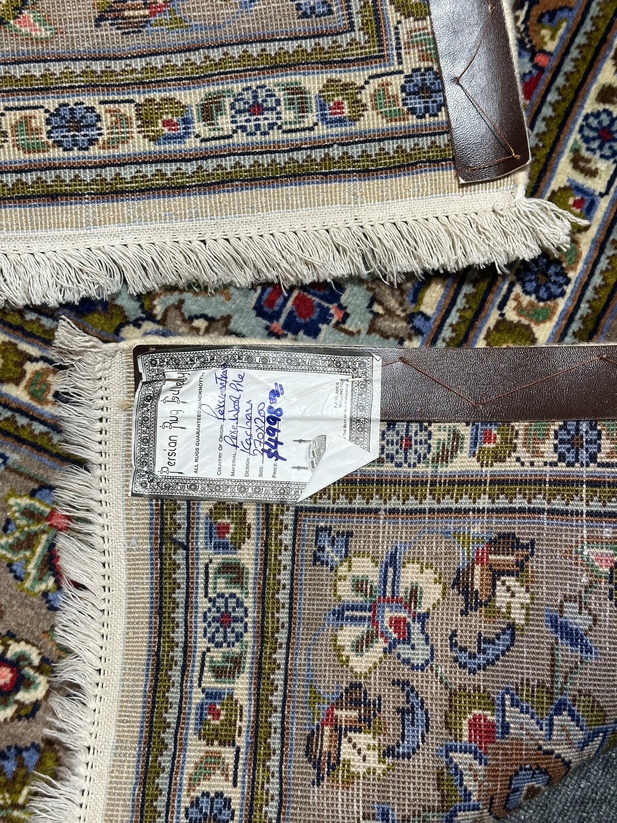 Persian Kashan Natural Dye Handmade Rug From Persia