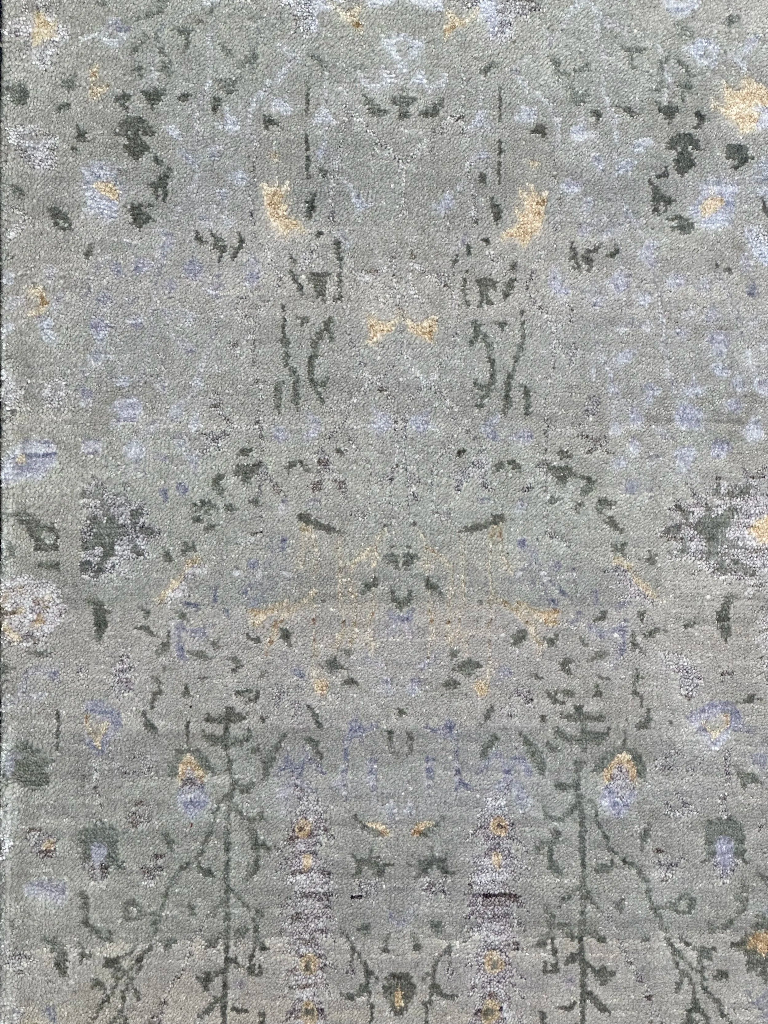 Indo Persian Gabbeh Modern Hand Knotted Rug Made of wool and Raw silk