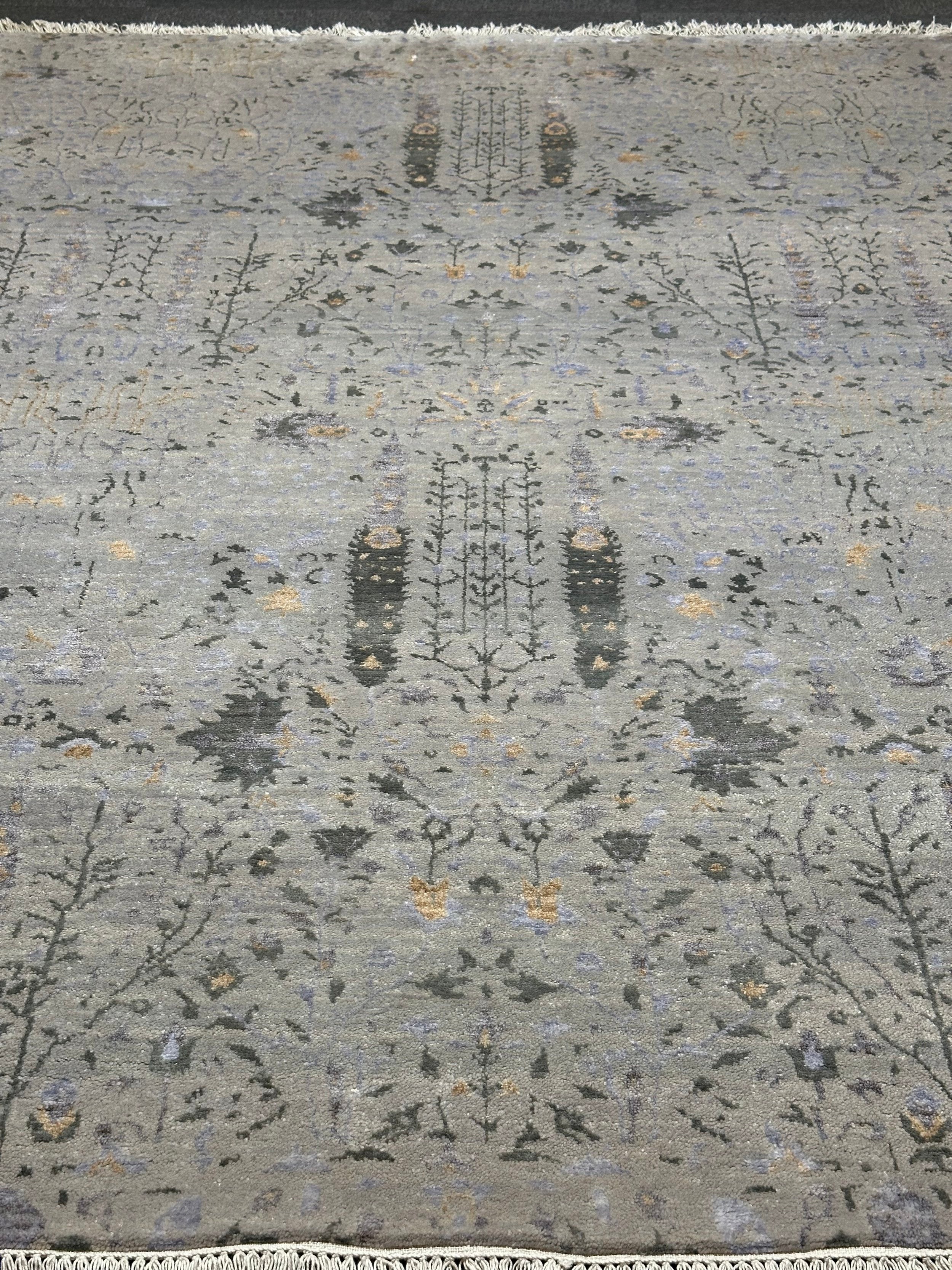Indo Persian Gabbeh Modern Hand Knotted Rug Made of wool and Raw silk