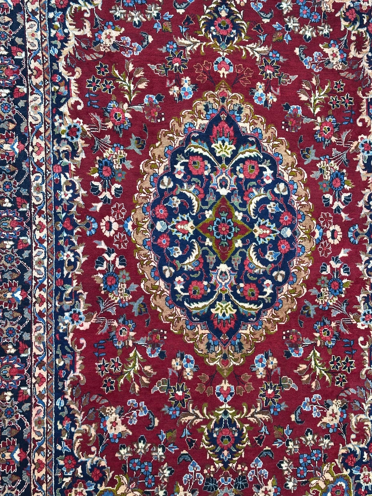 Persian Mashed Pure Wool Pile Hand Knotted from Iran