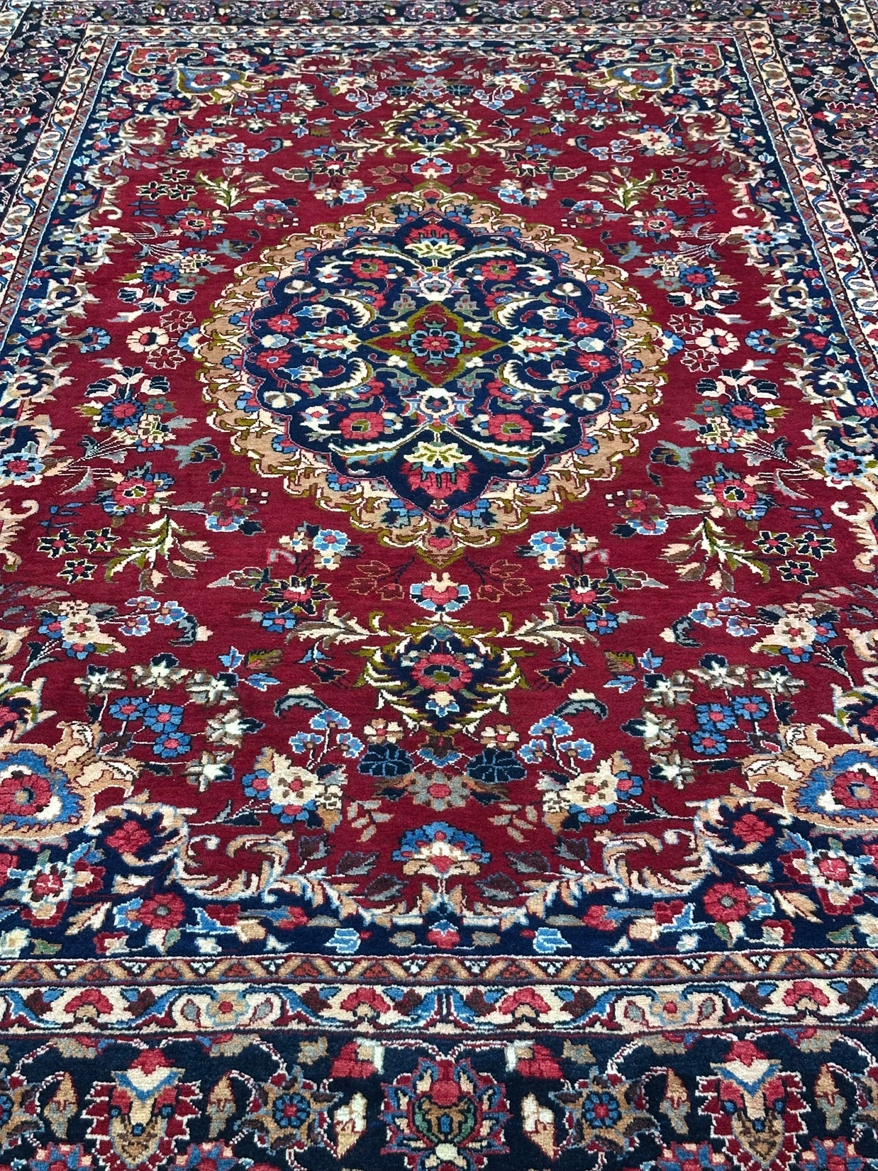 Persian Mashed Pure Wool Pile Hand Knotted from Iran