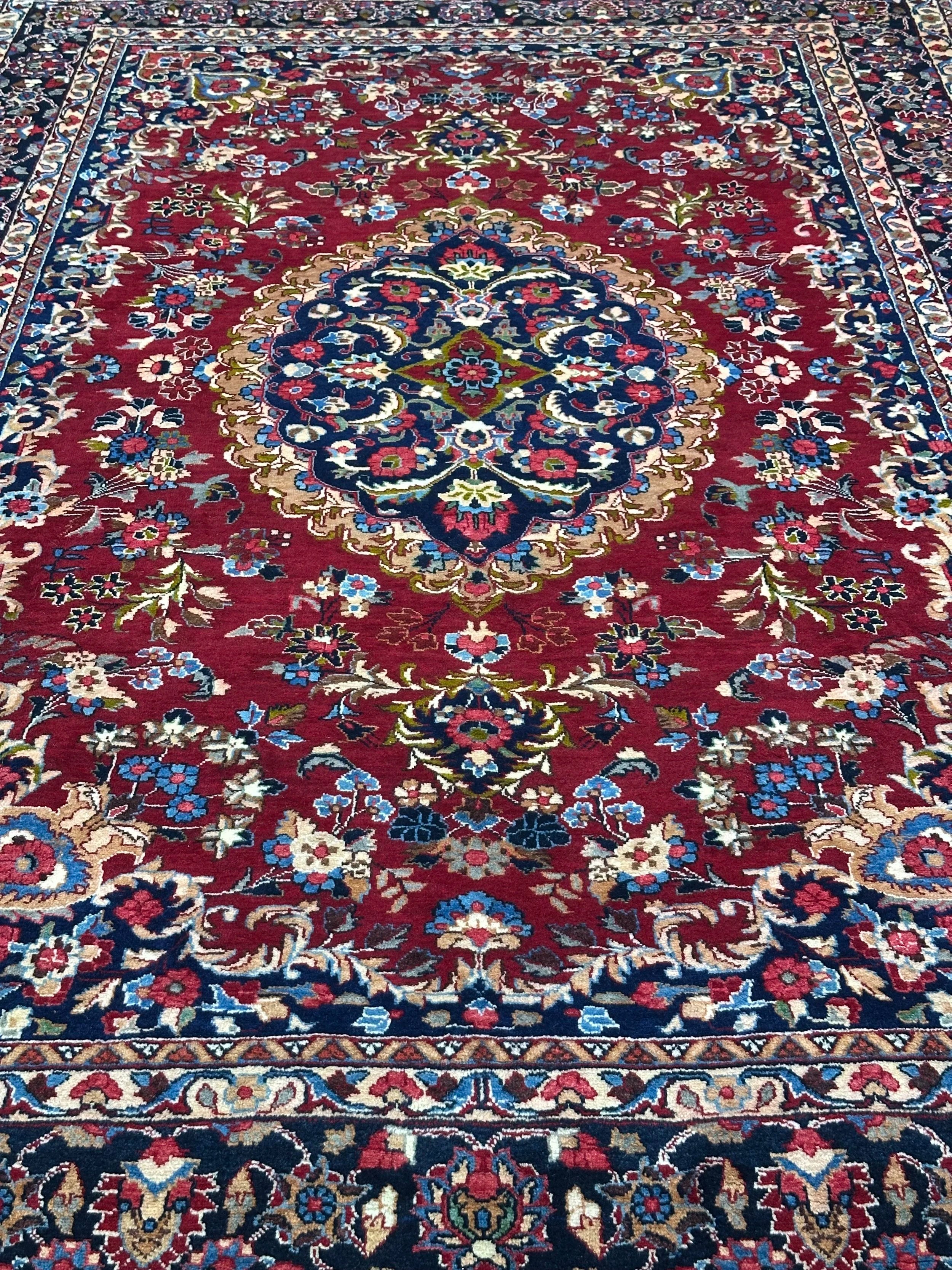 Persian Mashed Pure Wool Pile Hand Knotted from Iran