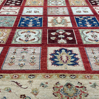 Afghan Chob Rang Garden Design 100% Natural dye Pure wool pile Hand Knotted