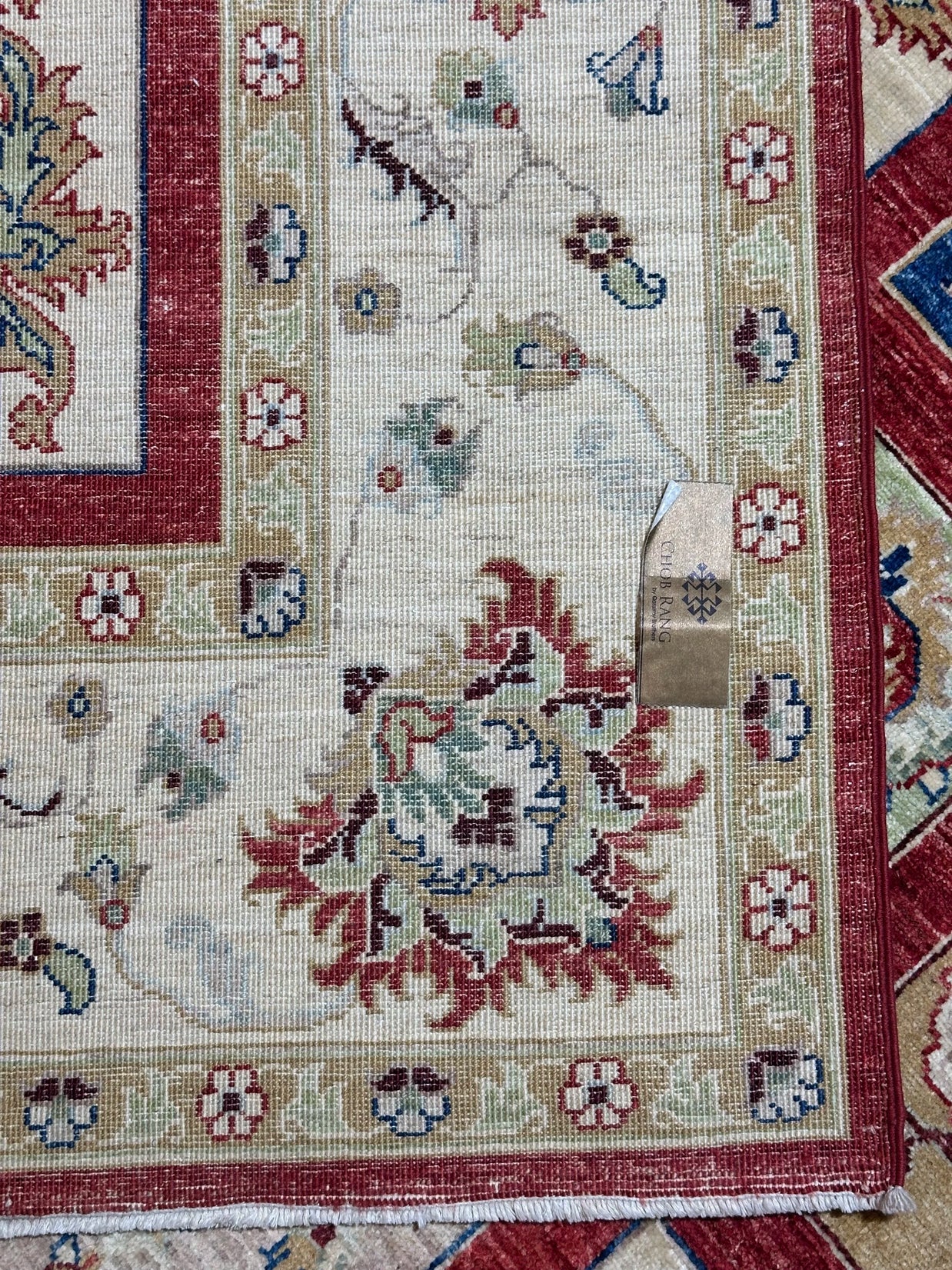 Afghan Chob Rang Garden Design 100% Natural dye Pure wool pile Hand Knotted