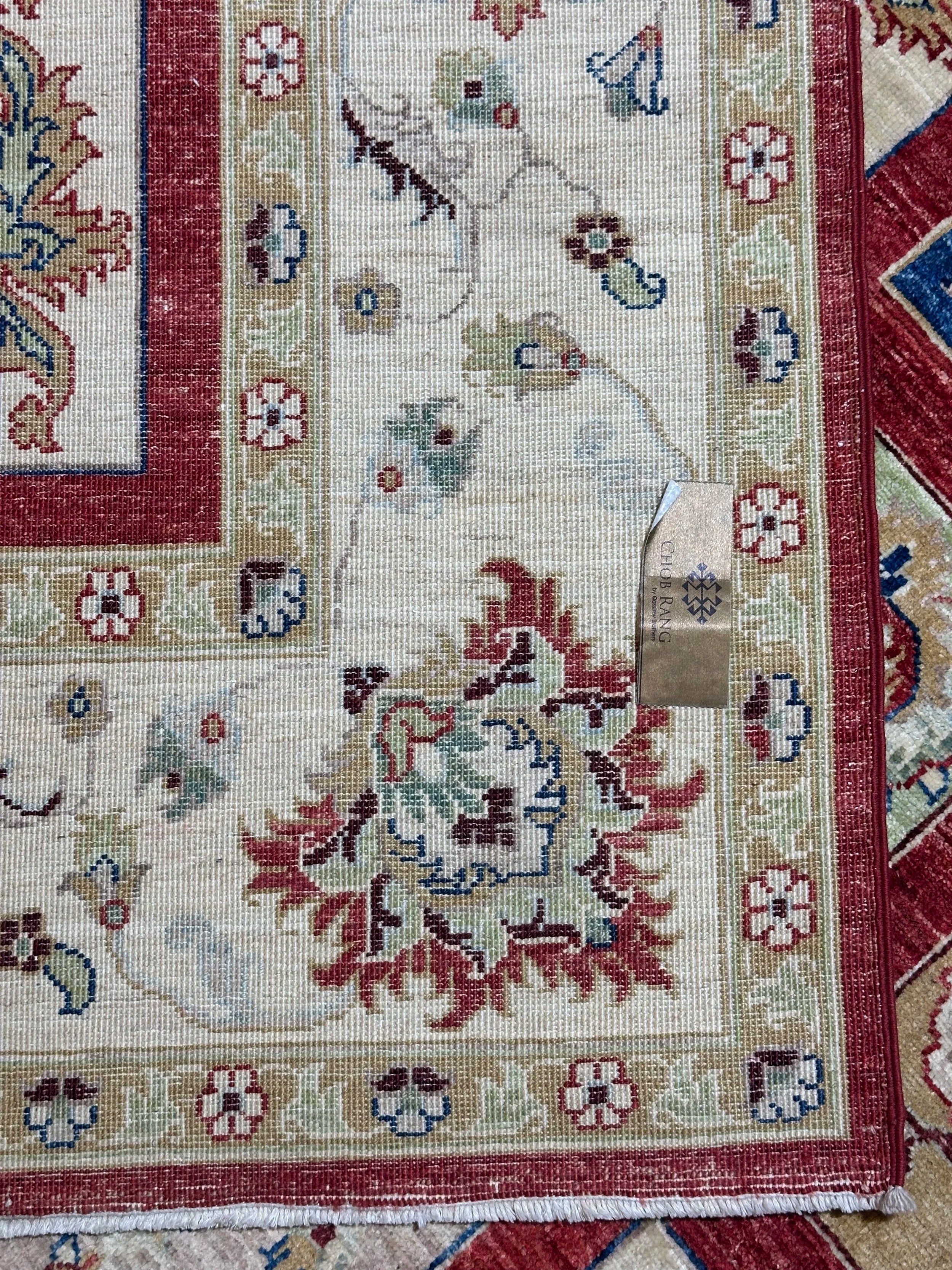 Afghan Chob Rang Garden Design 100% Natural dye Pure wool pile Hand Knotted
