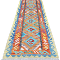 Chobi Kilim Rug - 198 cm x 70 cm