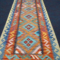 Chobi Kilim Rug - 198 cm x 70 cm