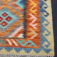 Chobi Kilim Rug - 198 cm x 70 cm