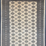 Fine Kashmiri Hand Knotted wool pile with silk highlights