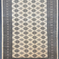 Fine Kashmiri Hand Knotted wool pile with silk highlights