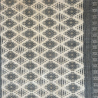 Fine Kashmiri Hand Knotted wool pile with silk highlights