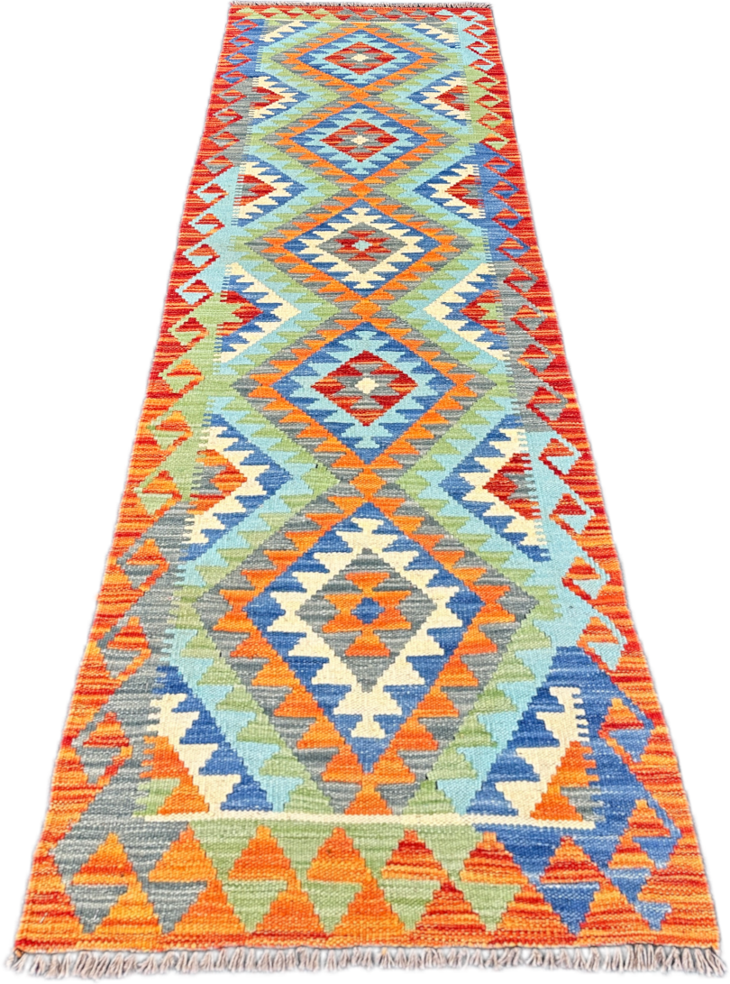 Chobi Kilim Rug - 196 cm x 60 cm