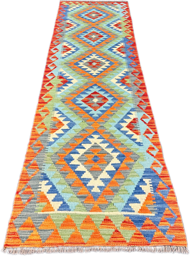 Chobi Kilim Rug - 196 cm x 60 cm