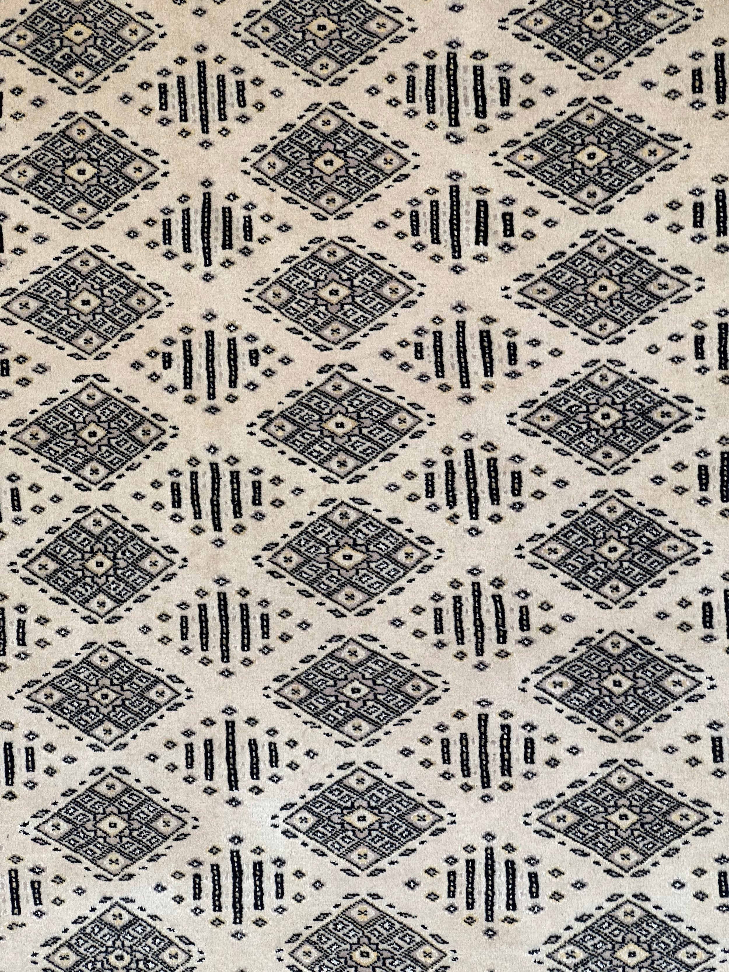 Fine Kashmiri Hand Knotted wool pile with silk highlights