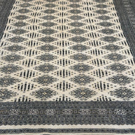 Fine Kashmiri Hand Knotted wool pile with silk highlights