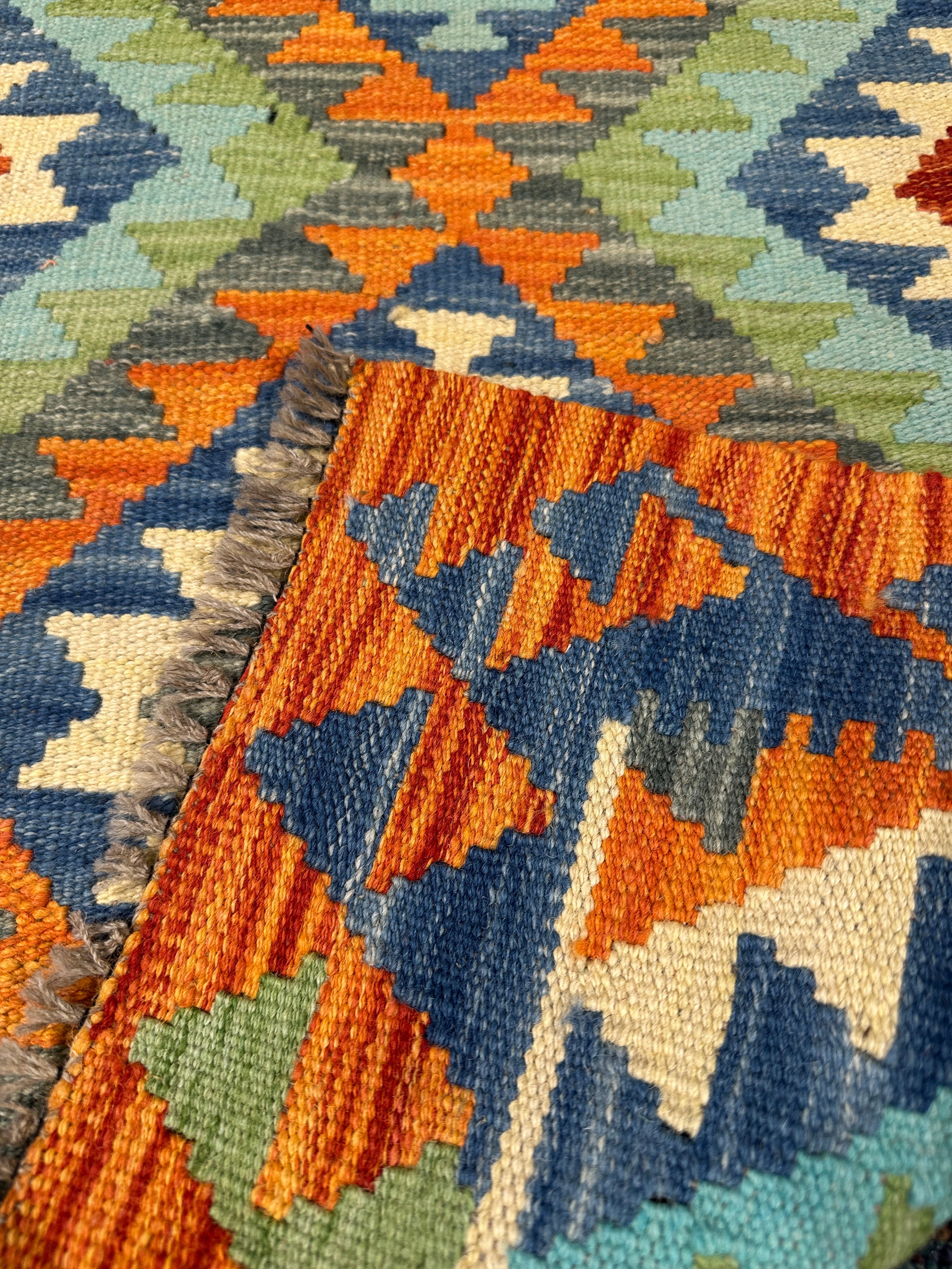 Chobi Kilim Rug - 196 cm x 60 cm