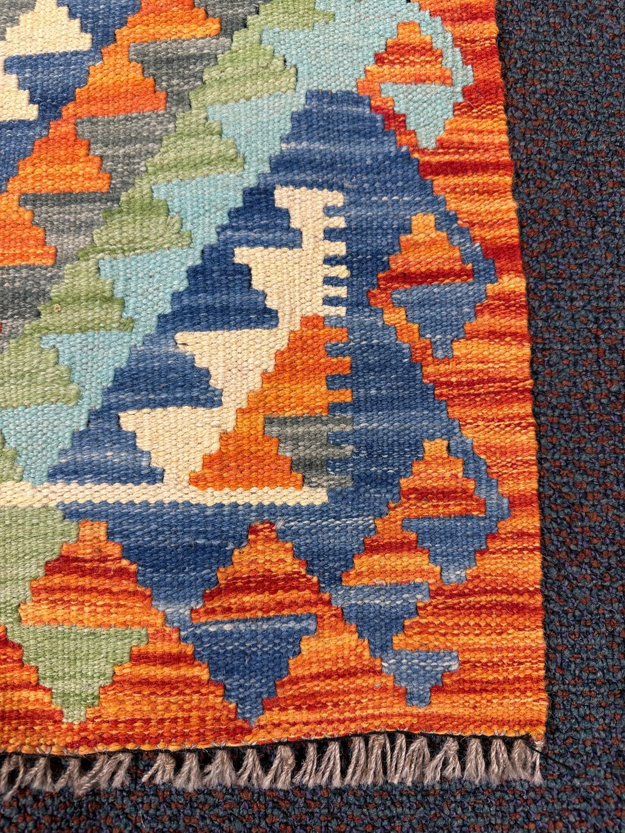 Chobi Kilim Rug - 196 cm x 60 cm