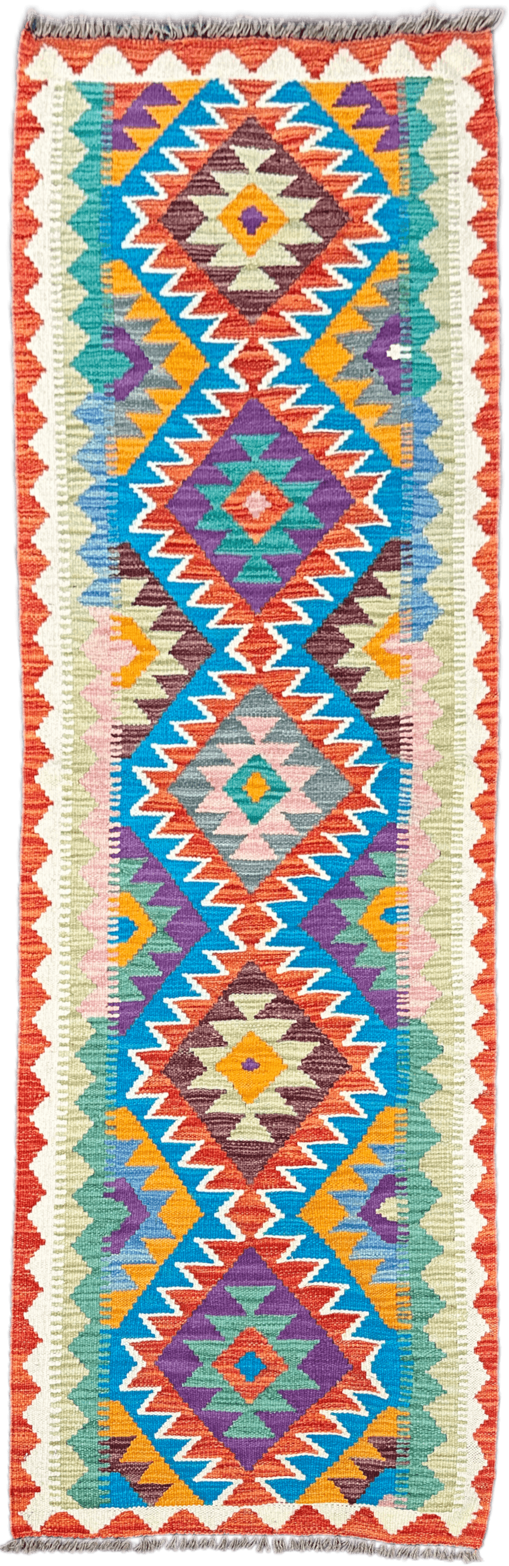 Chobi Kilim Rug - 209 cm x 68 cm