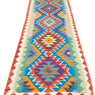 Chobi Kilim Rug - 209 cm x 68 cm