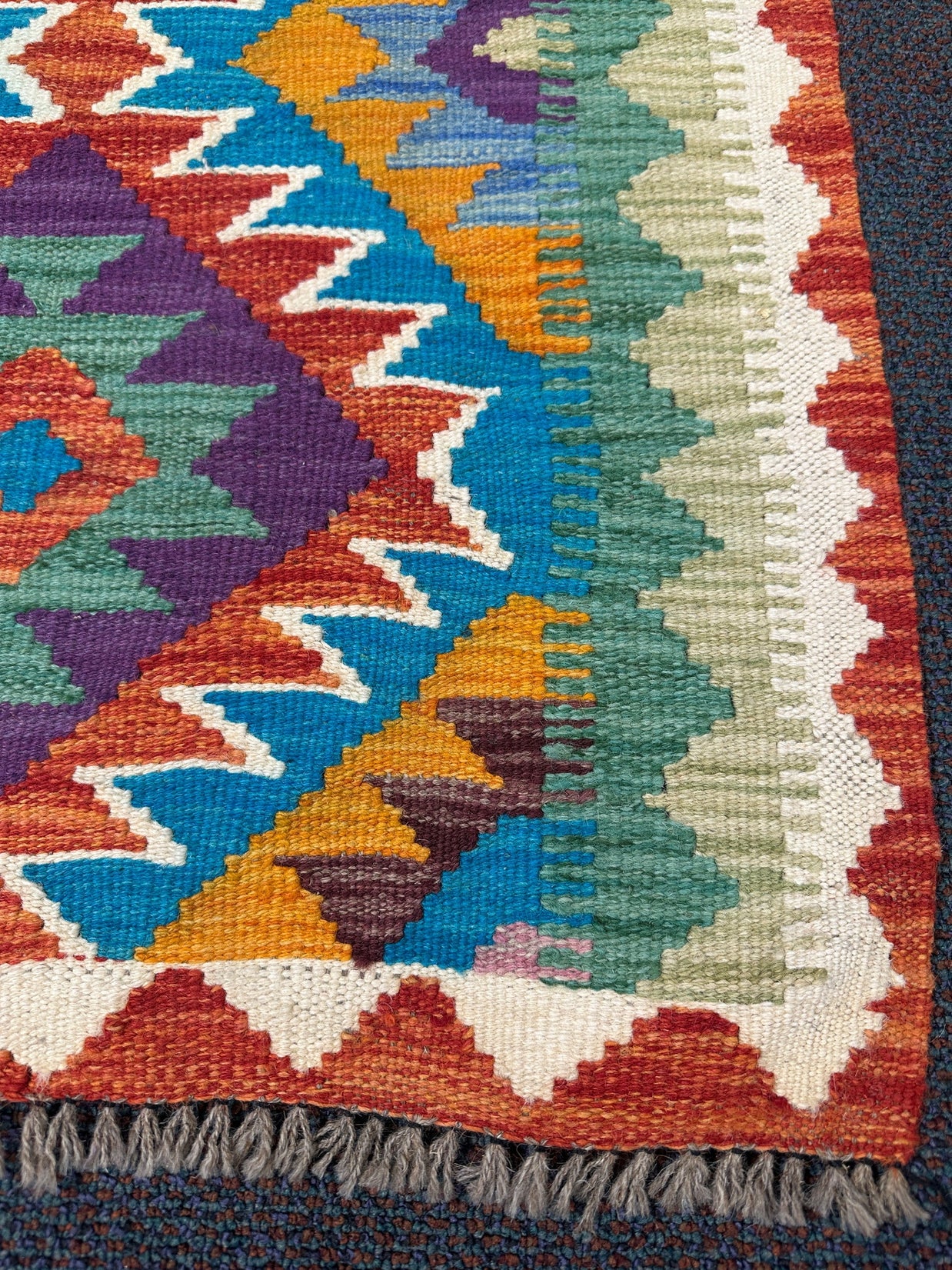 Chobi Kilim Rug - 209 cm x 68 cm