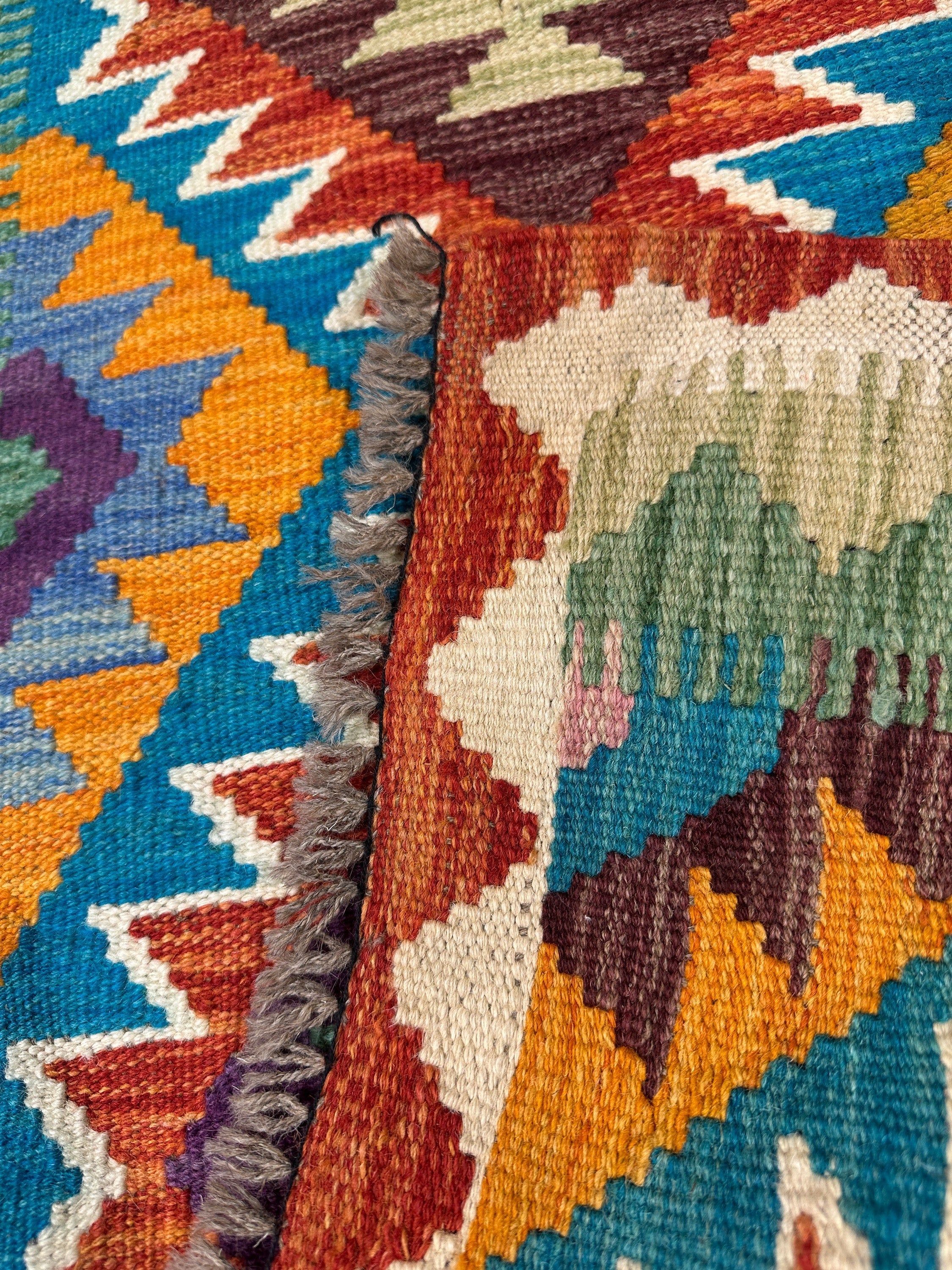 Chobi Kilim Rug - 209 cm x 68 cm