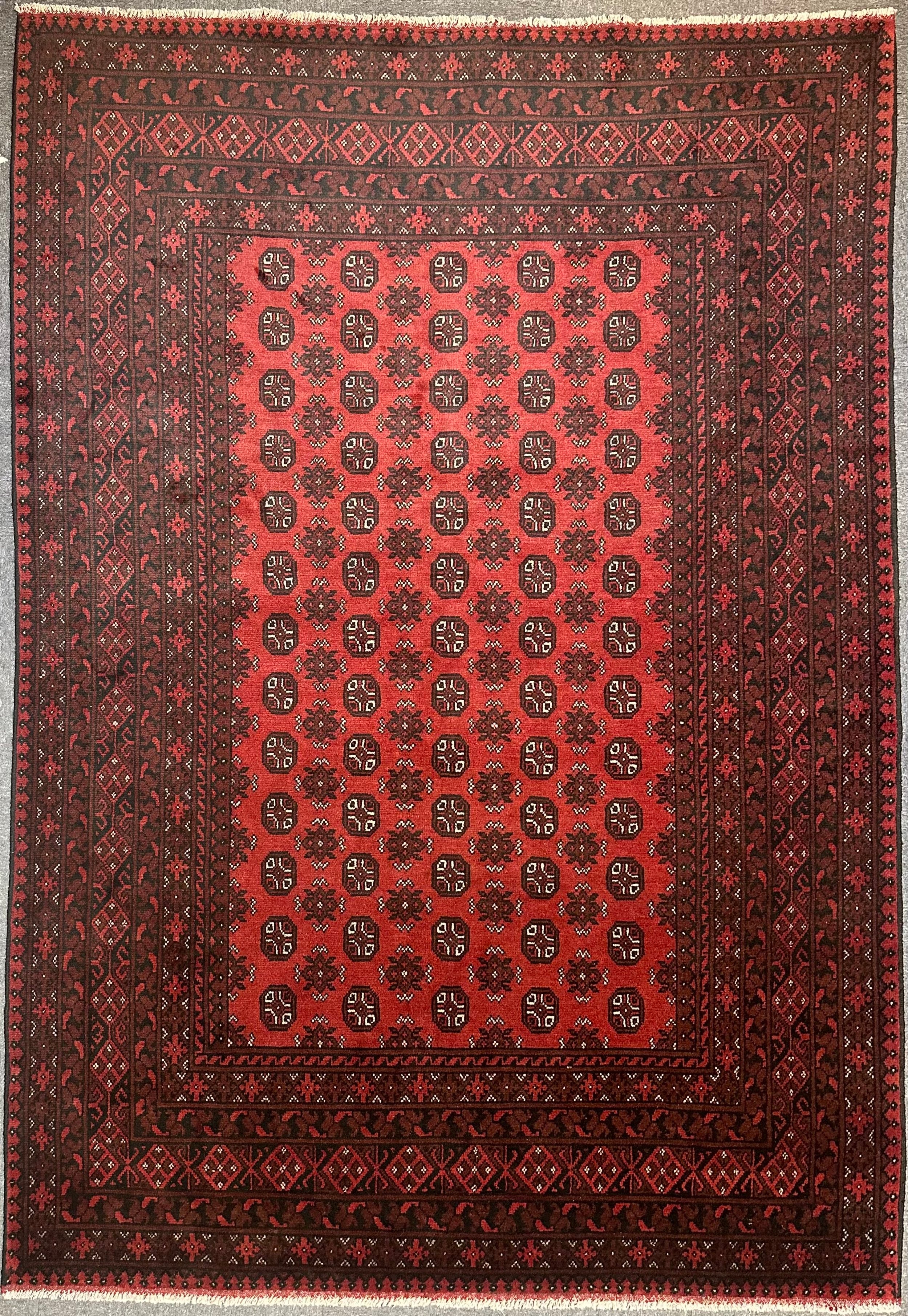 Tribal Turokman Pure Wool pile Hand Knotted From Afghanistan