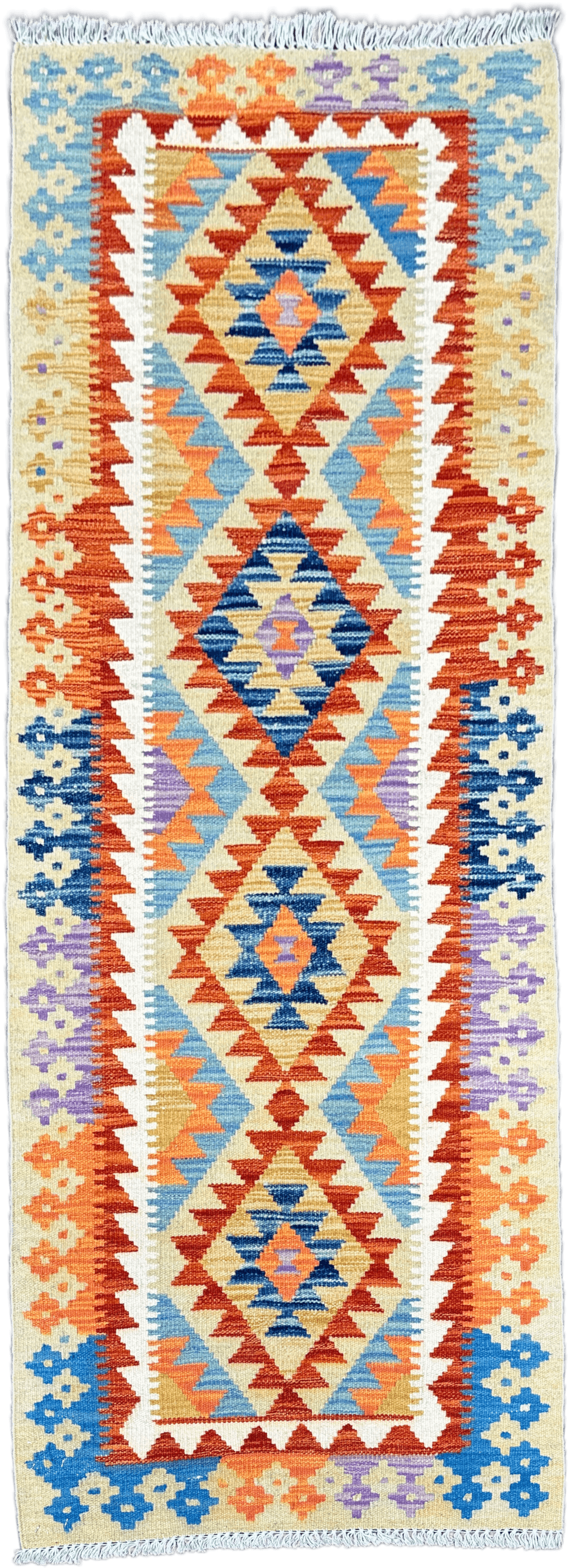 Chobi Kilim Rug - 190 cm x 69 cm