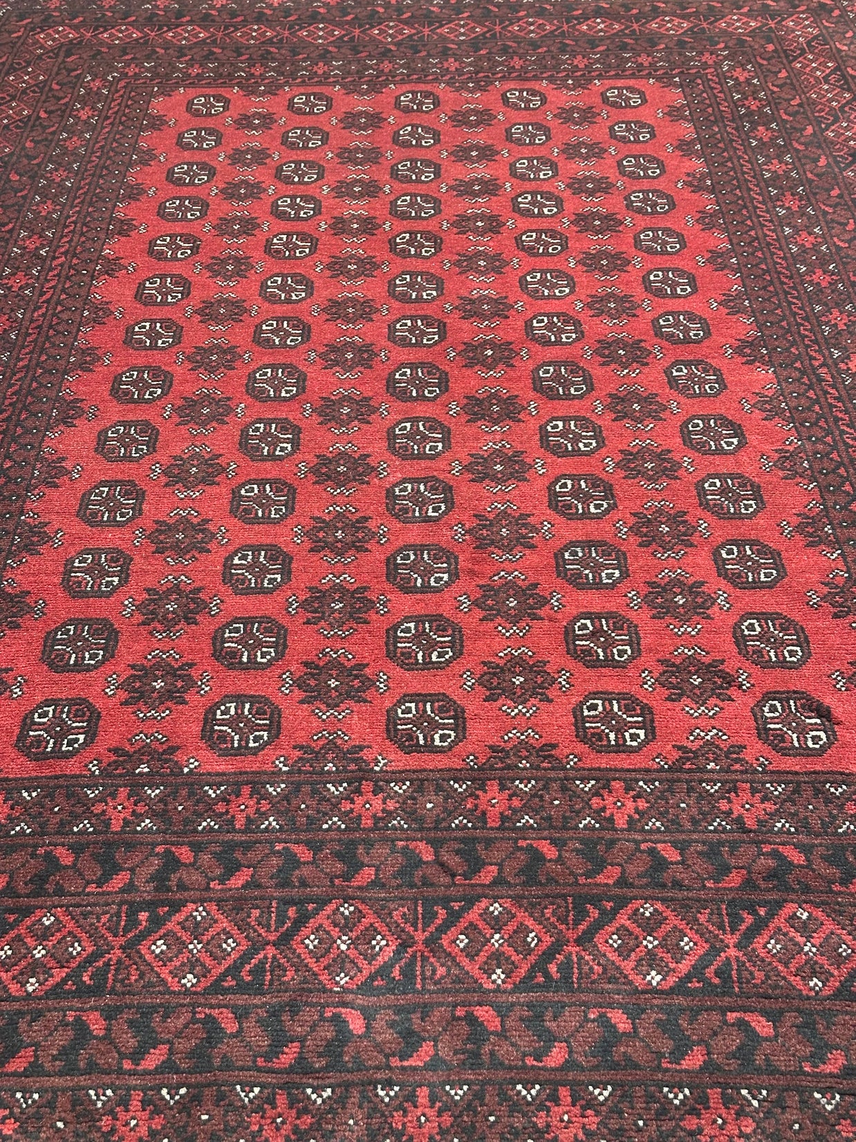 Tribal Turokman Pure Wool pile Hand Knotted From Afghanistan