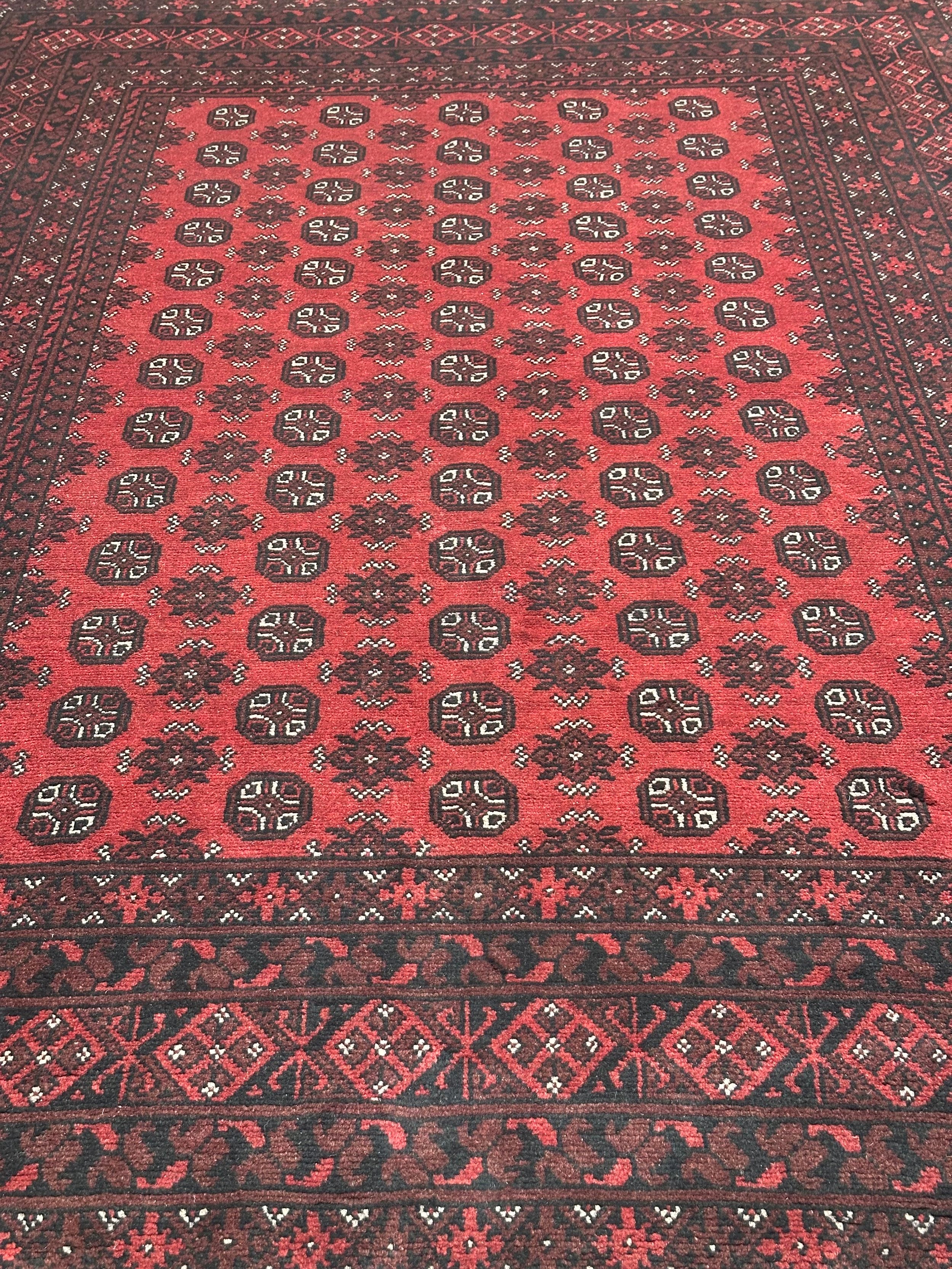 Tribal Turokman Pure Wool pile Hand Knotted From Afghanistan