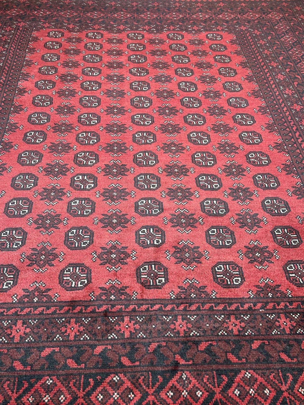 Tribal Turokman Pure Wool pile Hand Knotted From Afghanistan