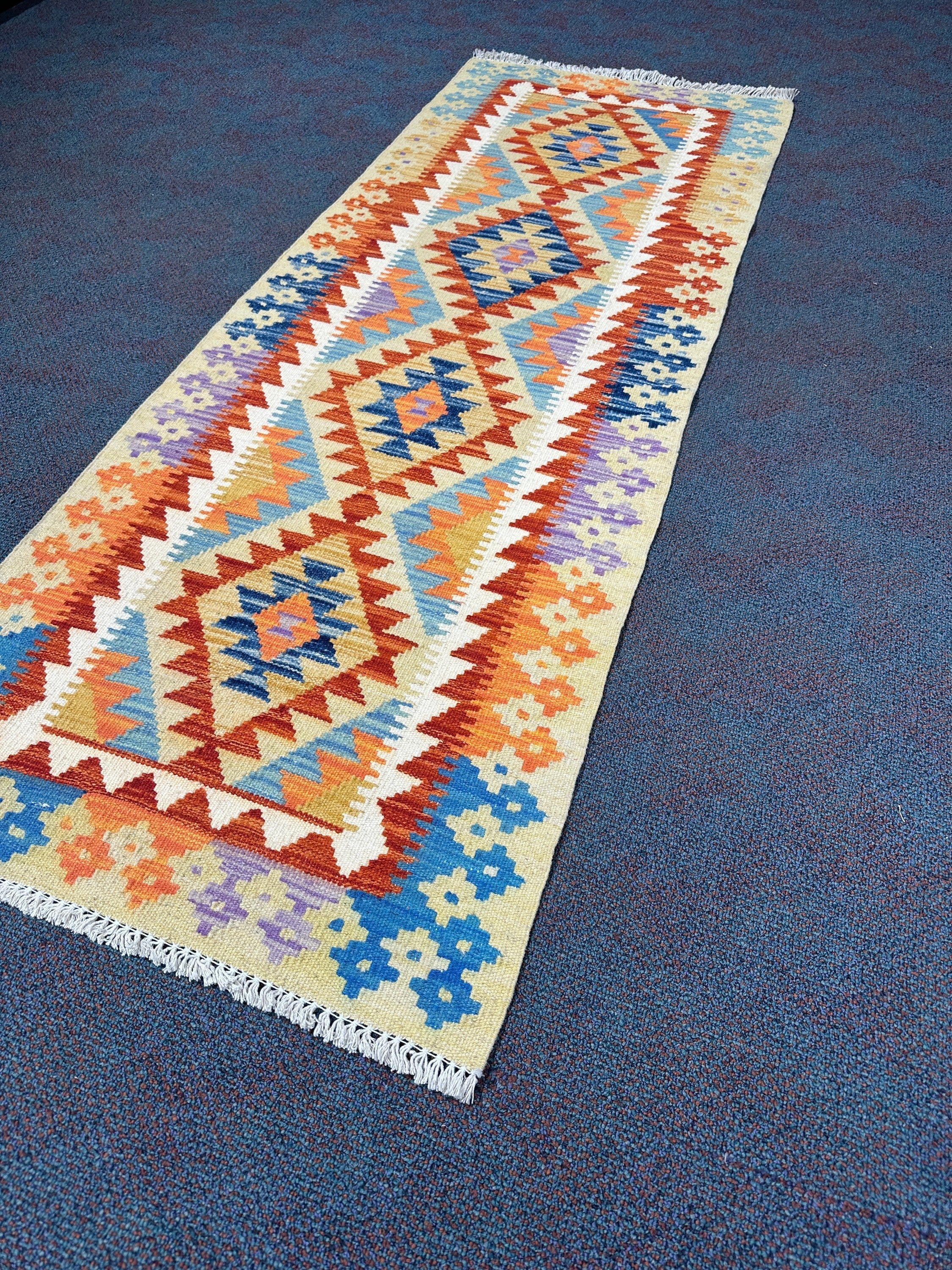 Chobi Kilim Rug - 190 cm x 69 cm