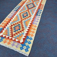 Chobi Kilim Rug - 190 cm x 69 cm