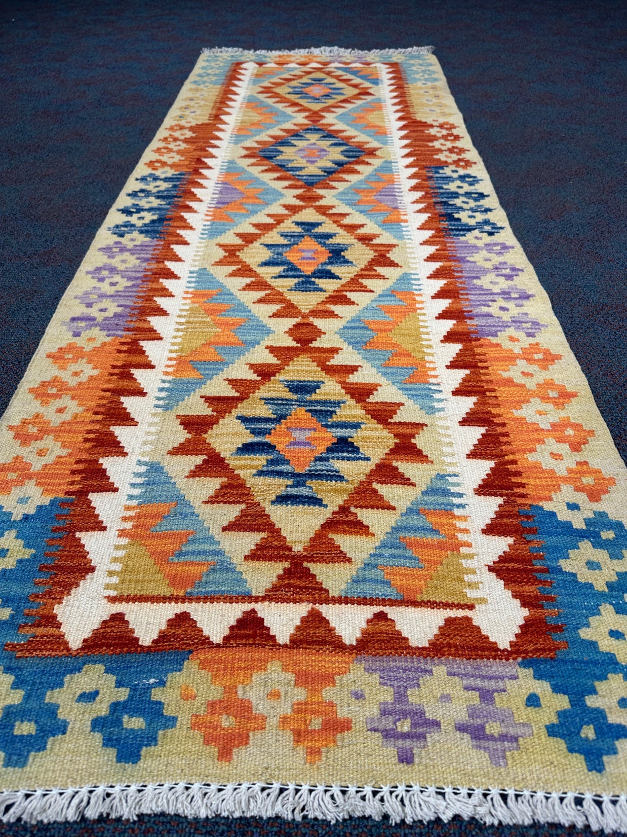 Chobi Kilim Rug - 190 cm x 69 cm