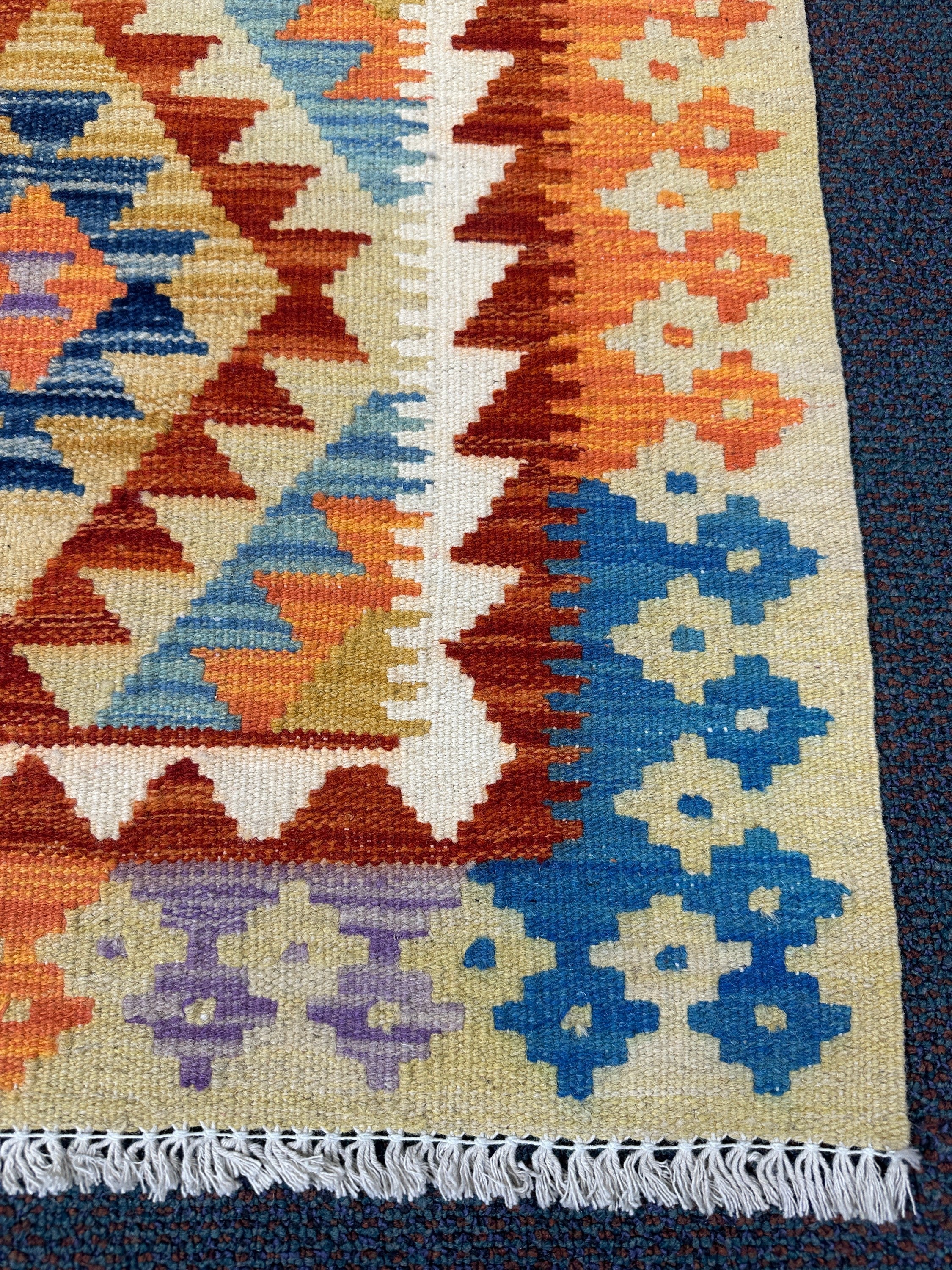 Chobi Kilim Rug - 190 cm x 69 cm