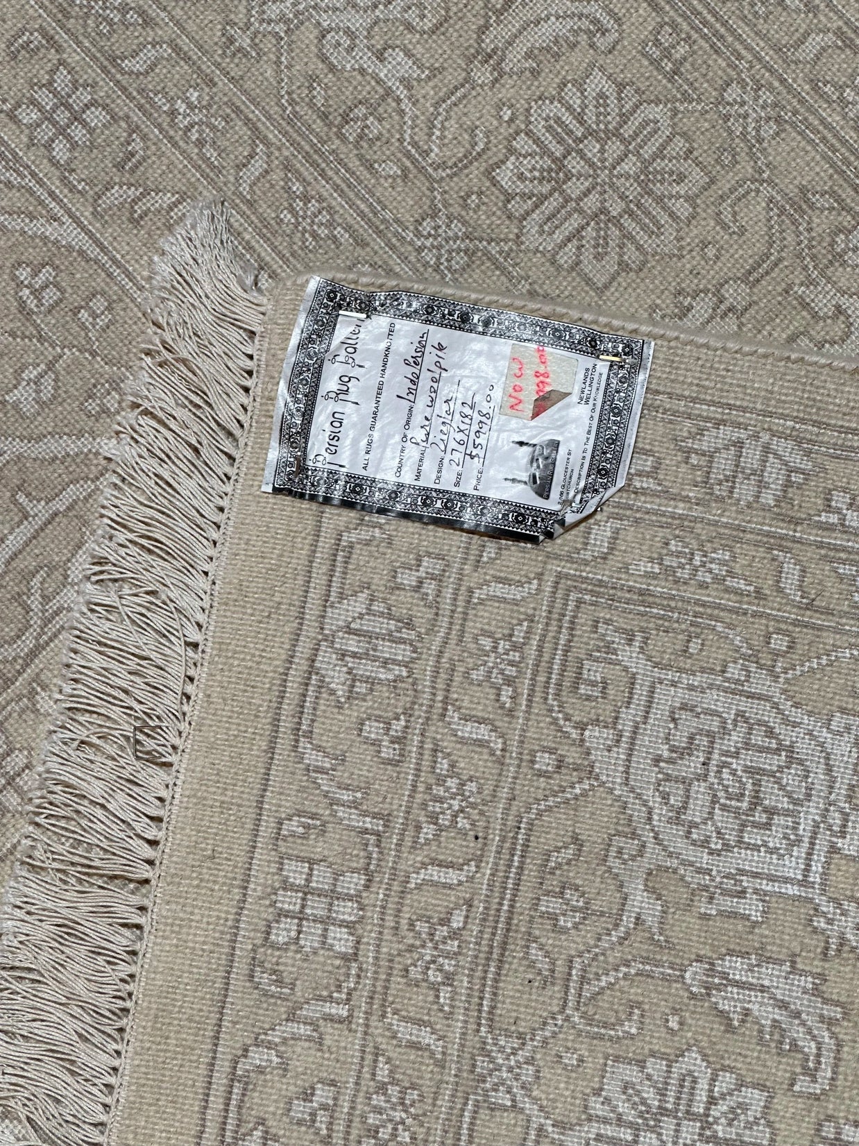 Fine Ziegler Wool & Silk Hand Knotted rug from India