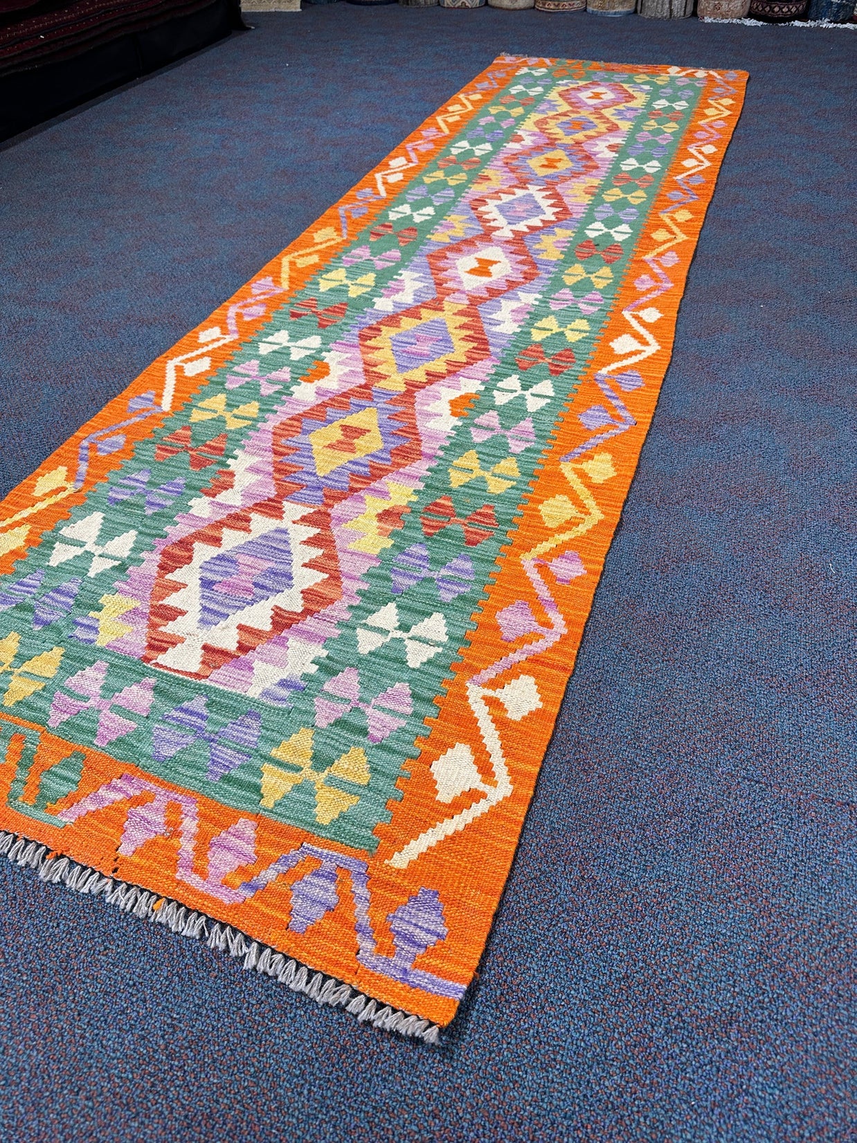 Chobi Kilim Rug - 295 cm x 83 cm