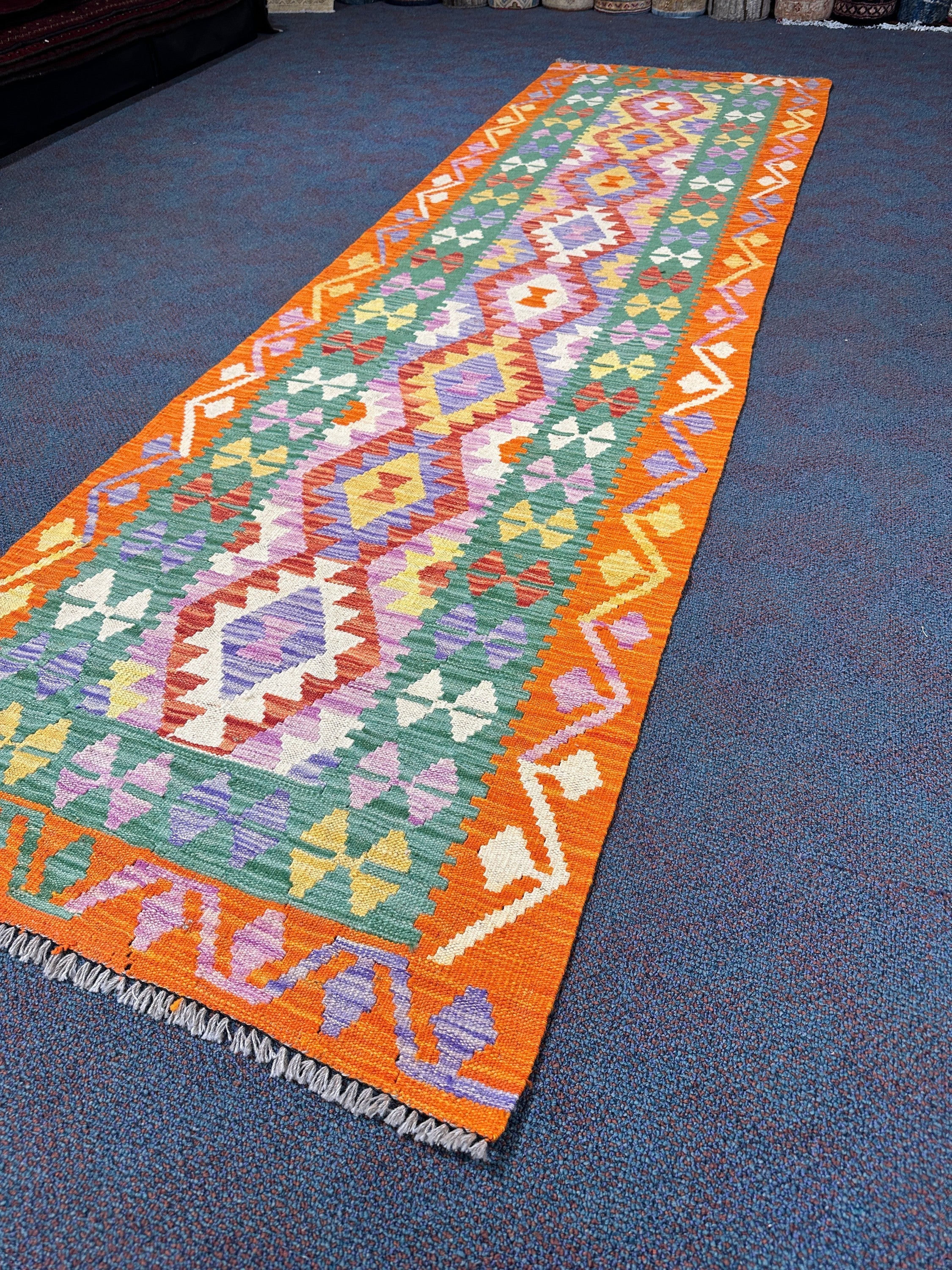 Chobi Kilim Rug - 295 cm x 83 cm