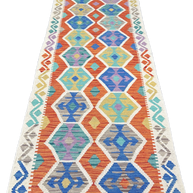 Chobi Kilim Rug - 300 cm x 82 cm