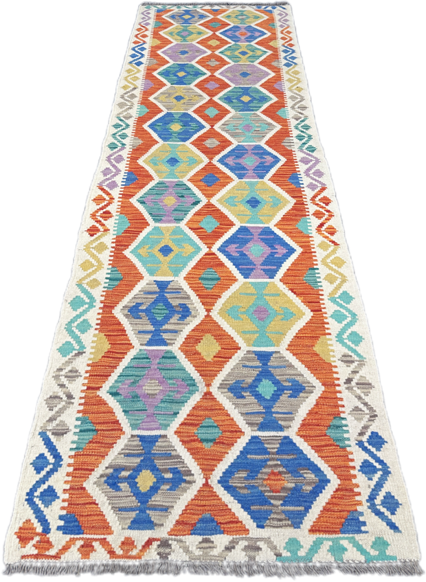 Chobi Kilim Rug - 300 cm x 82 cm