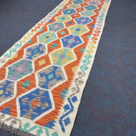 Chobi Kilim Rug - 300 cm x 82 cm