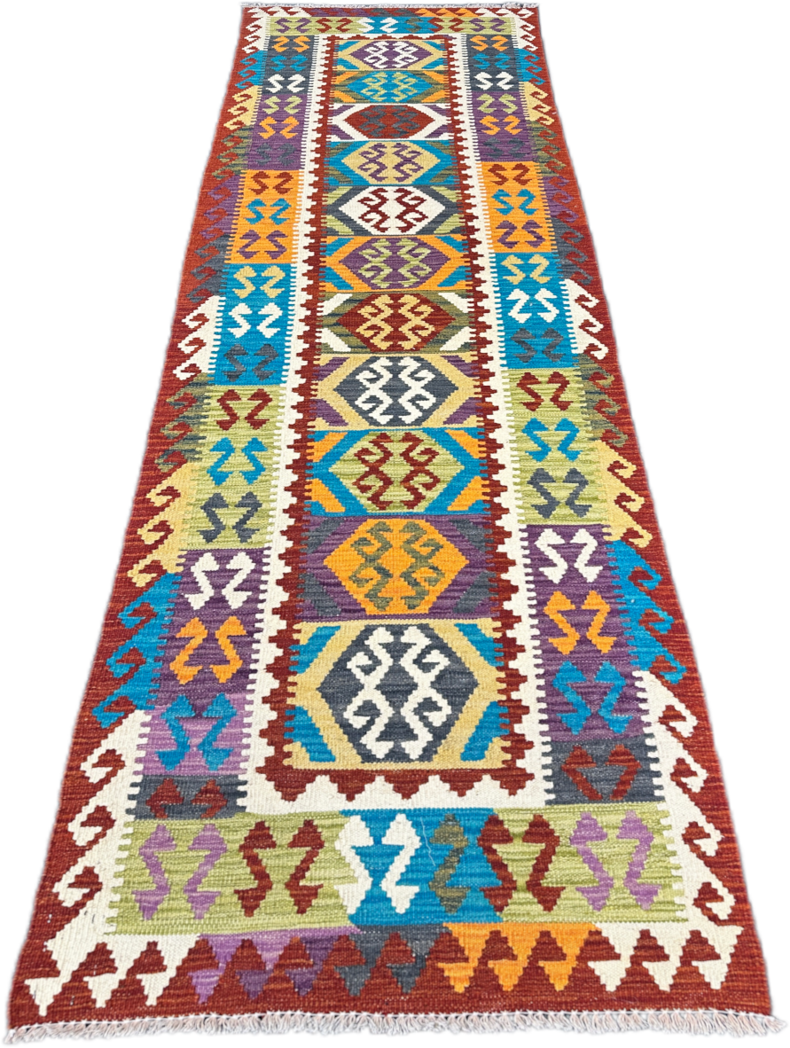 Chobi Kilim Rug - 279 cm x 81 cm