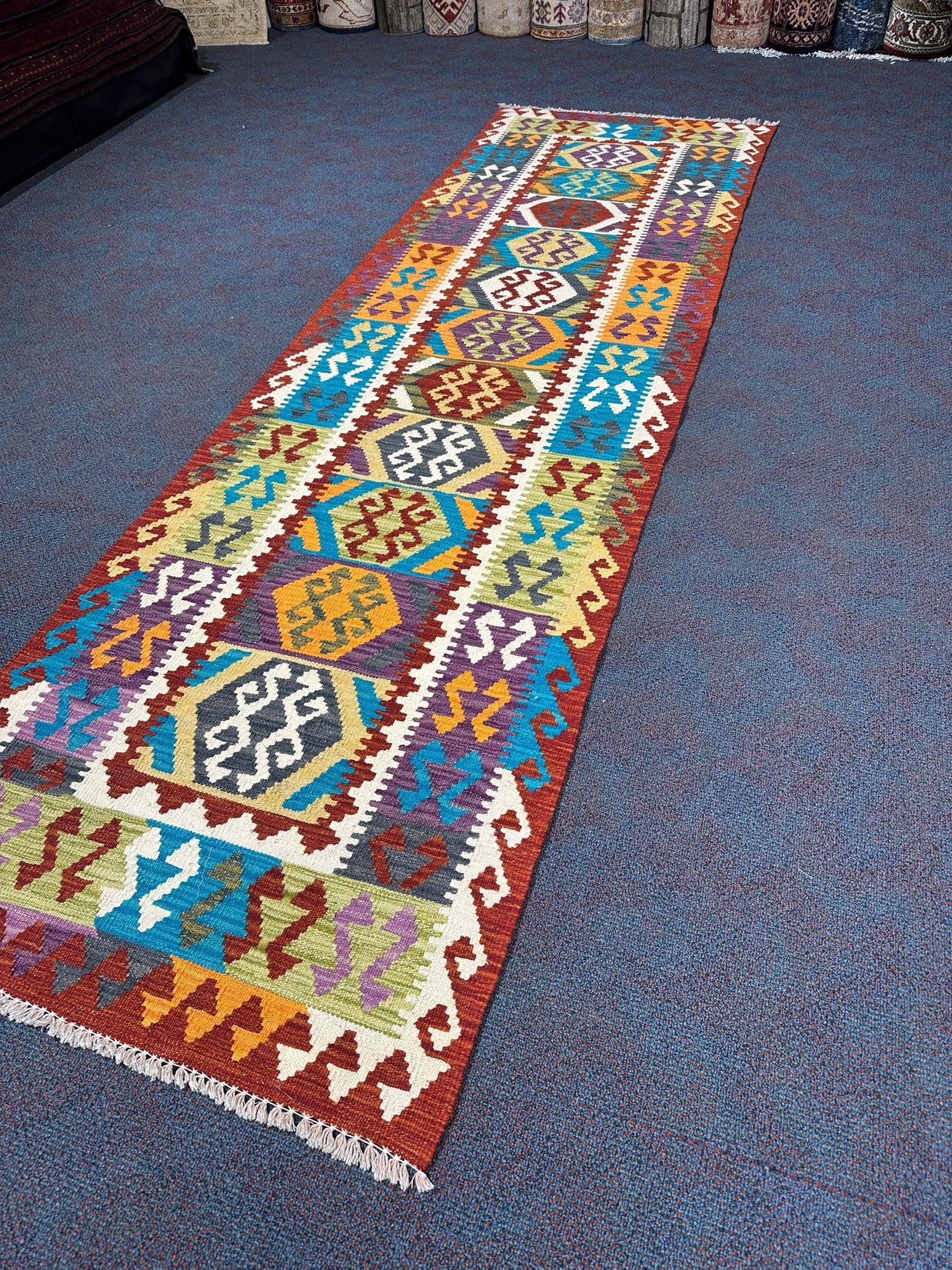 Chobi Kilim Rug - 279 cm x 81 cm