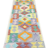 Chobi Kilim Rug - 300 cm x 77 cm