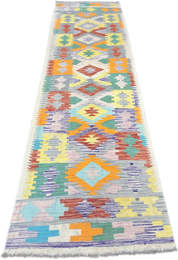 Chobi Kilim Rug - 300 cm x 77 cm