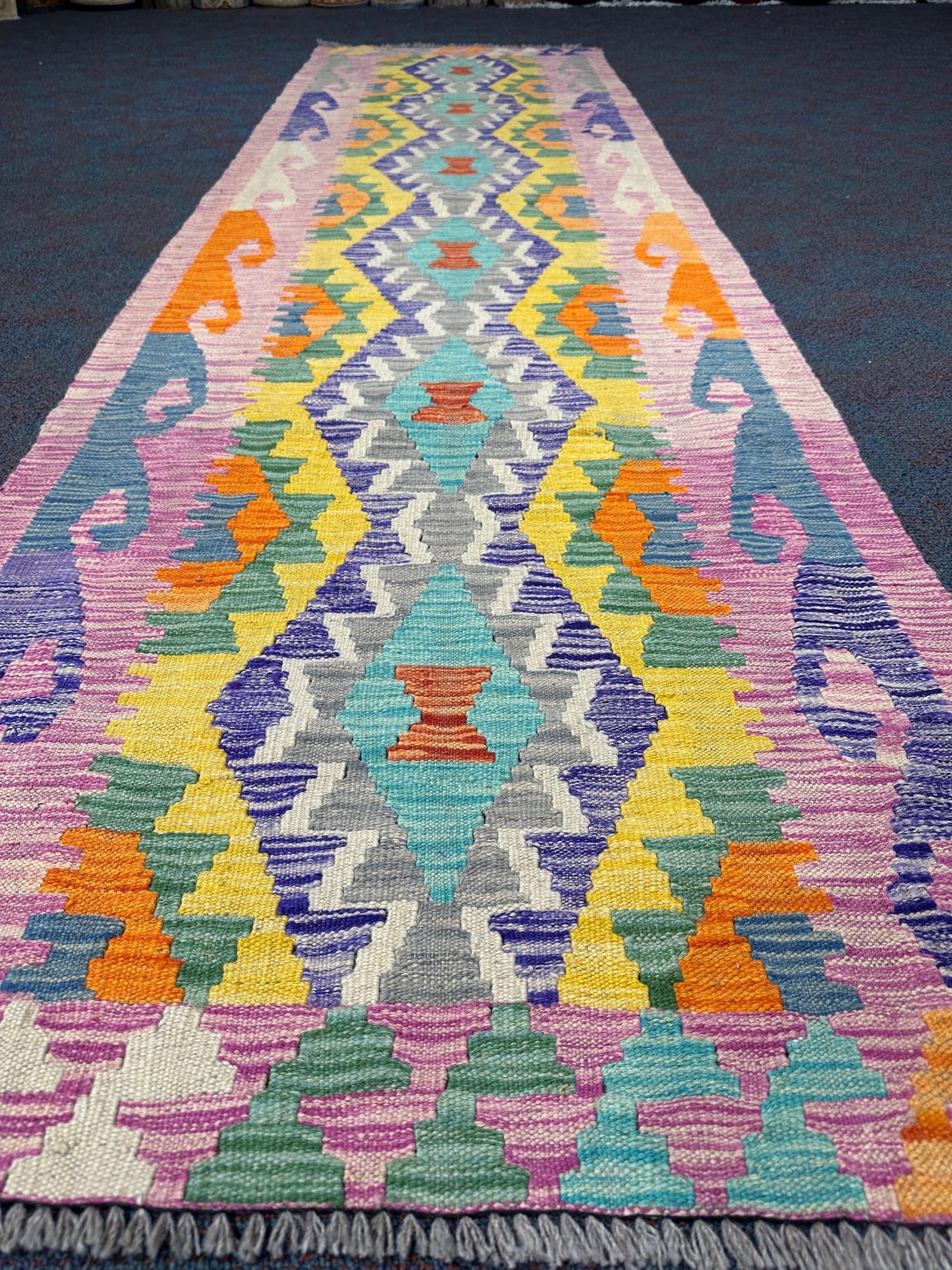 Chobi Kilim Rug - 290 cm x 81 cm