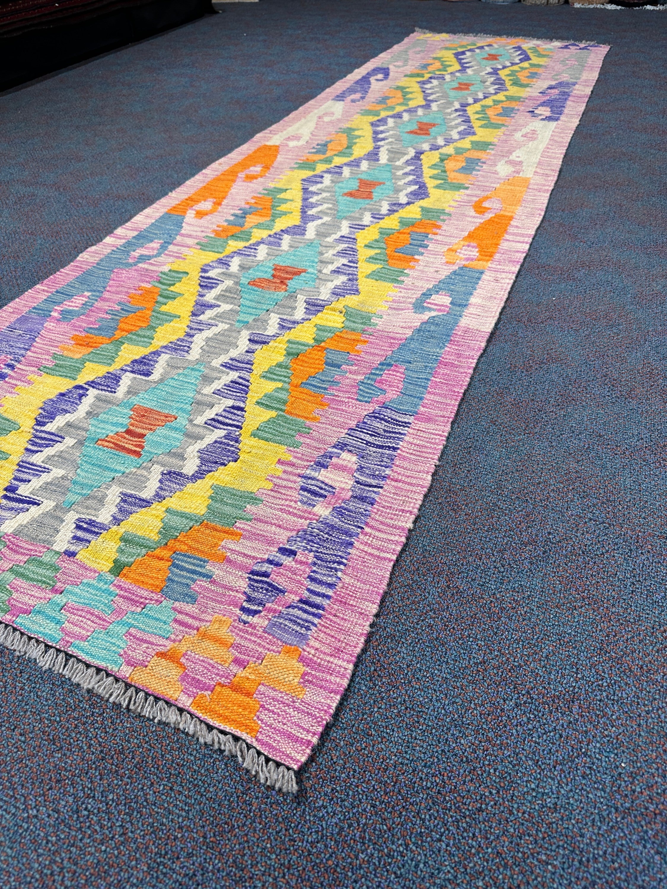 Chobi Kilim Rug - 290 cm x 81 cm